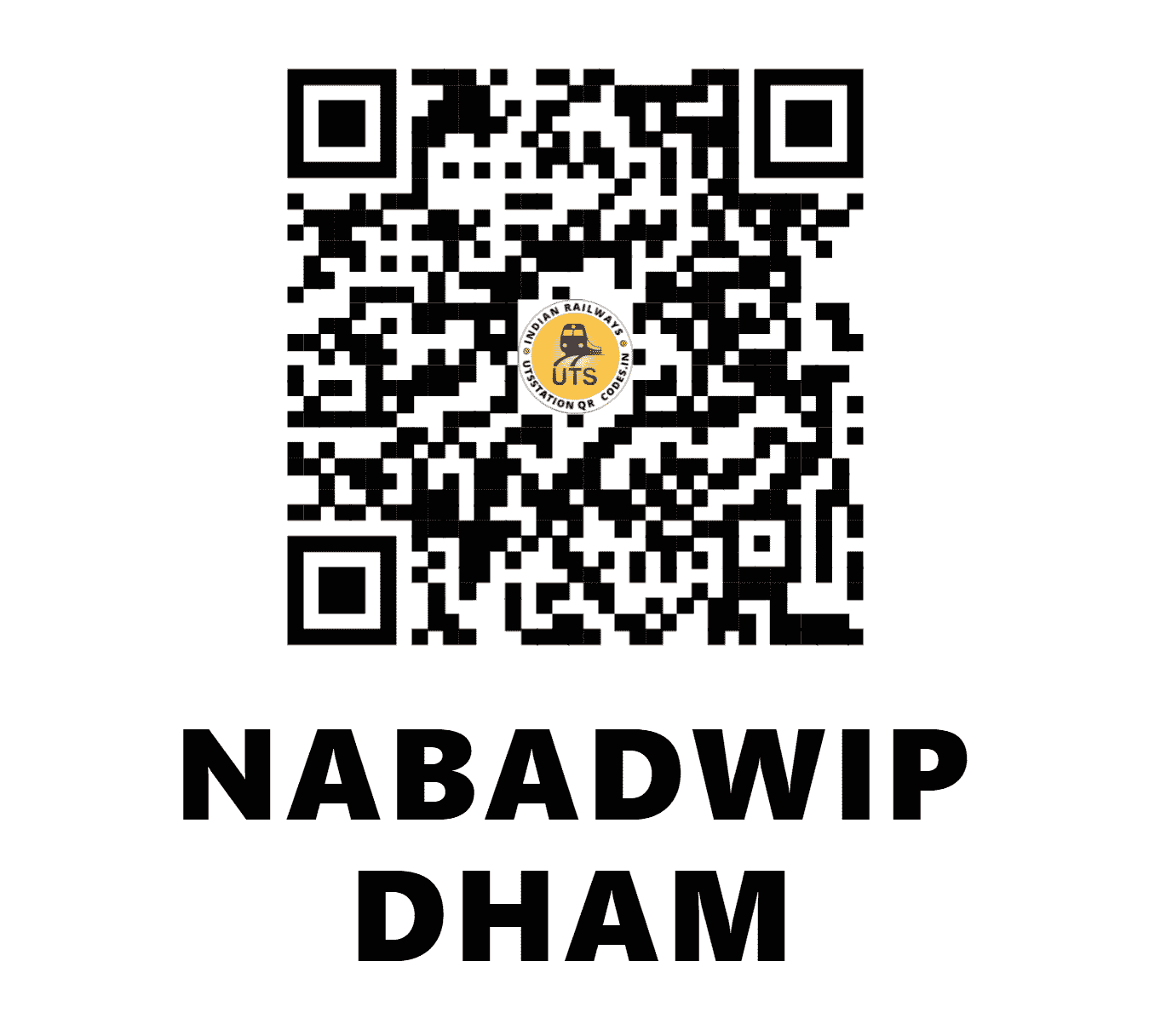 UTS QR Code for NABADWIP DHAM - NDAE (ER - WEST BENGAL)